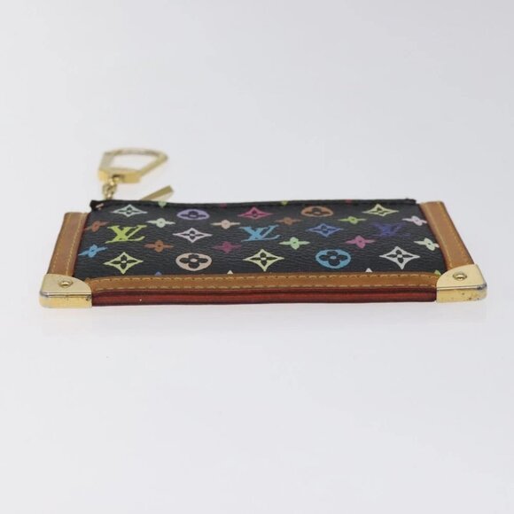 LOUIS VUITTON Multicolor Pochette Cles Coin Purse Black - Picture 6 of 15